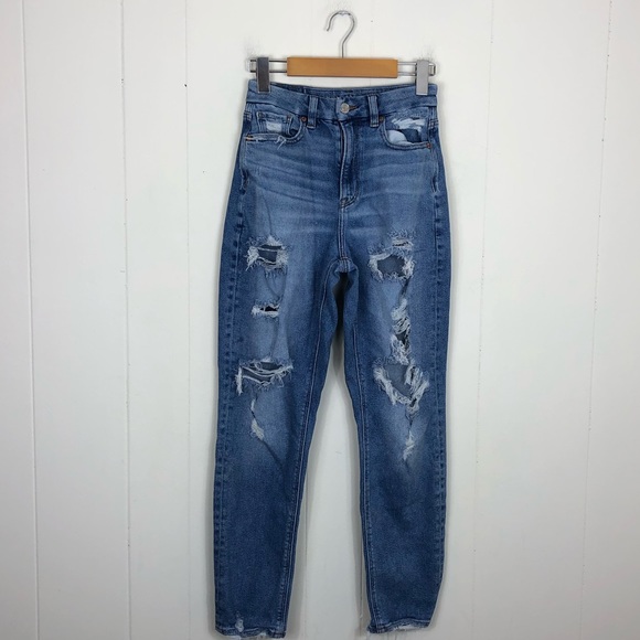American Eagle Curvy Mom Jean Stretch Sz 0R - Picture 2 of 12